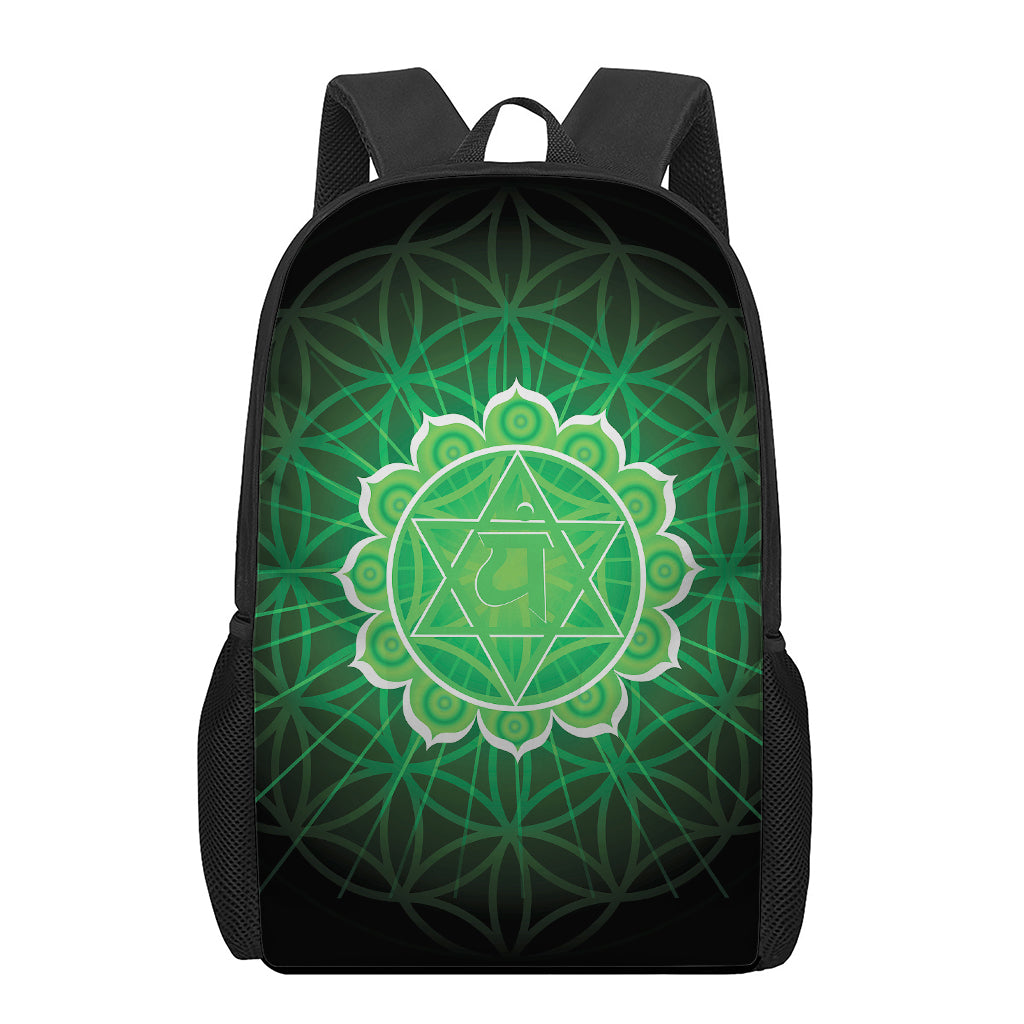 Anahata Chakra Spiritual Print 17 Inch Backpack