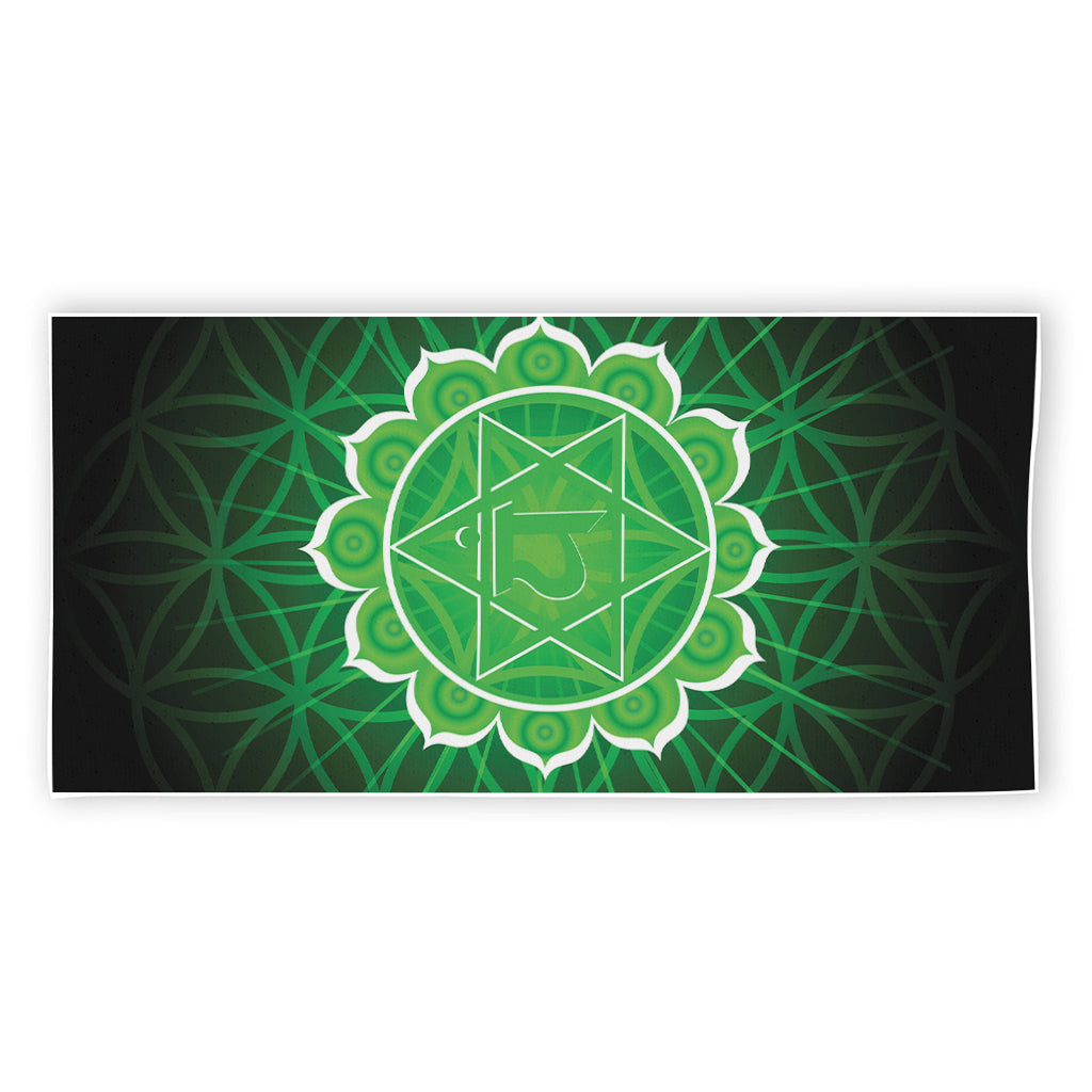 Anahata Chakra Spiritual Print Beach Towel