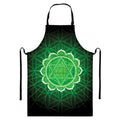 Anahata Chakra Spiritual Print Bib Apron With Pocket