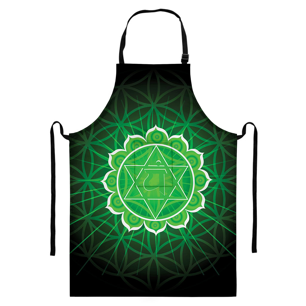 Anahata Chakra Spiritual Print Bib Apron With Pocket