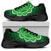 Anahata Chakra Spiritual Print Black Chunky Shoes