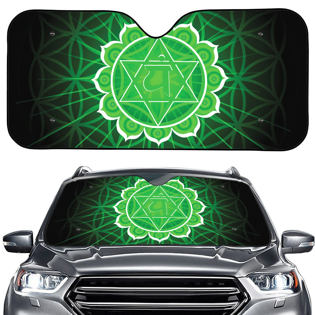 Anahata Chakra Spiritual Print Car Windshield Sun Shade