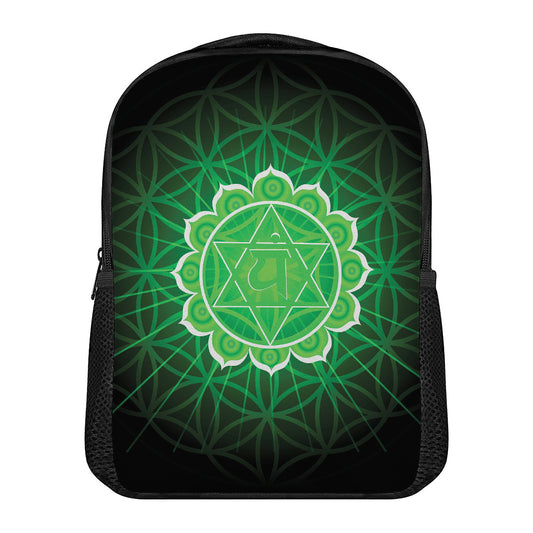 Anahata Chakra Spiritual Print Casual Backpack