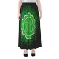 Anahata Chakra Spiritual Print Chiffon Maxi Skirt