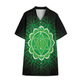 Anahata Chakra Spiritual Print Cotton Hawaiian Shirt