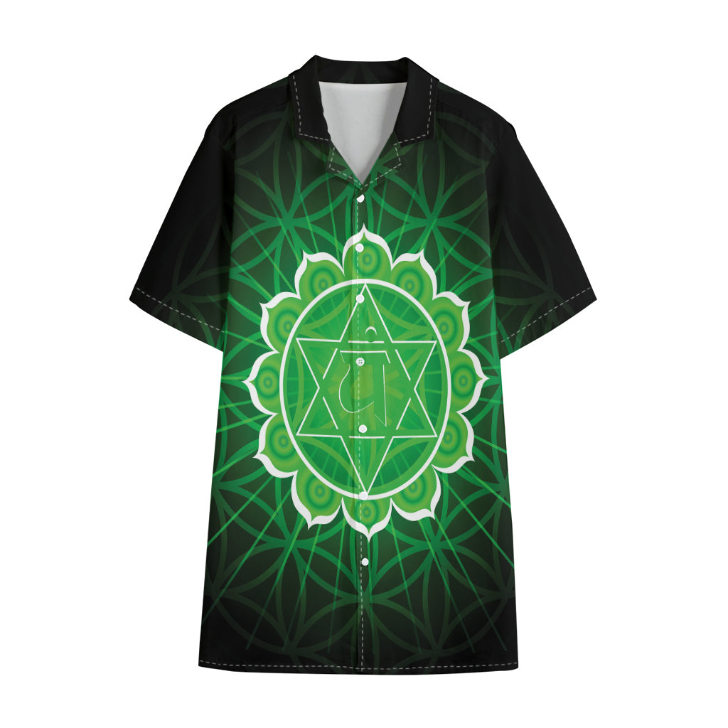 Anahata Chakra Spiritual Print Cotton Hawaiian Shirt