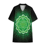 Anahata Chakra Spiritual Print Cotton Hawaiian Shirt