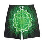 Anahata Chakra Spiritual Print Cotton Shorts