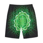 Anahata Chakra Spiritual Print Cotton Shorts