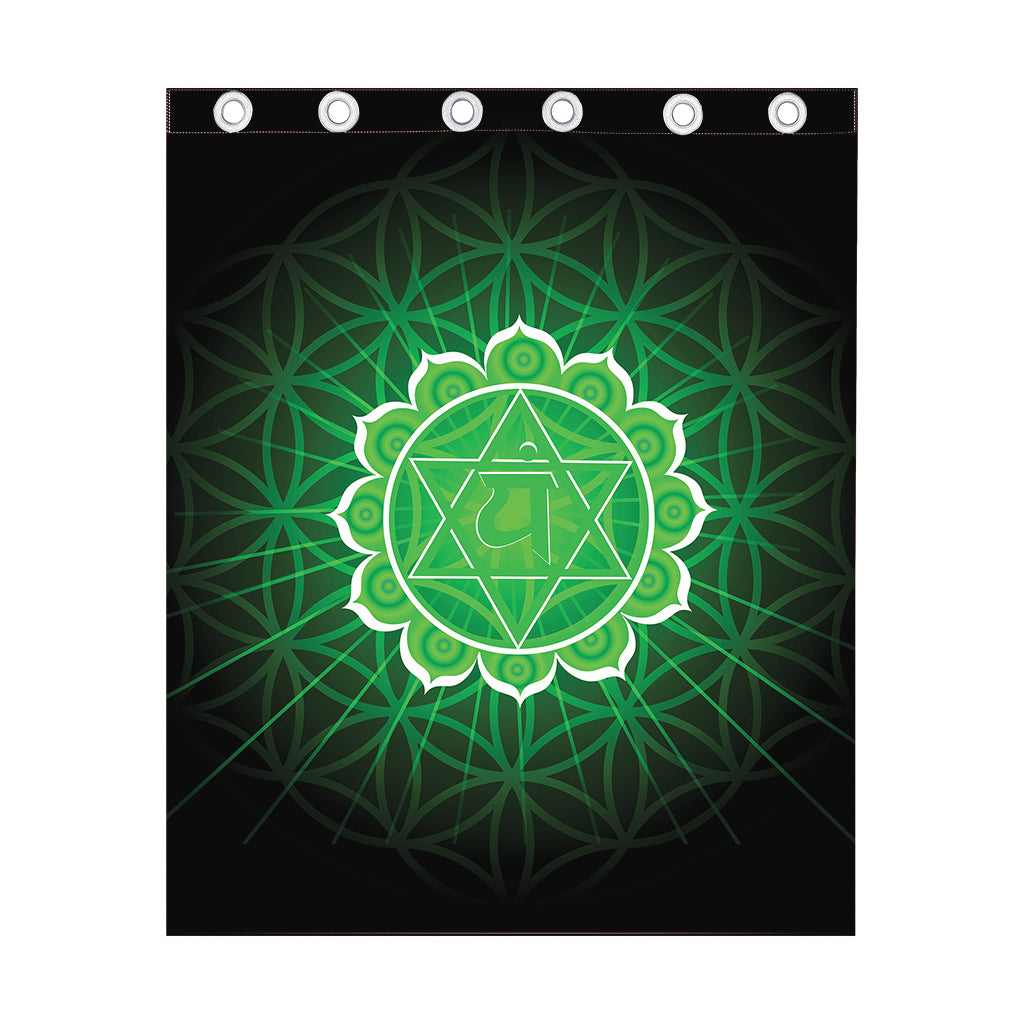 Anahata Chakra Spiritual Print Curtain