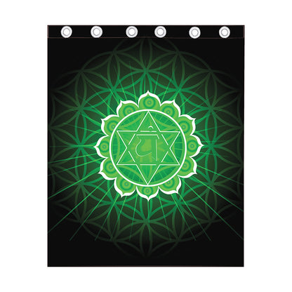 Anahata Chakra Spiritual Print Curtain