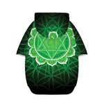 Anahata Chakra Spiritual Print Dog Zip Up Hoodie