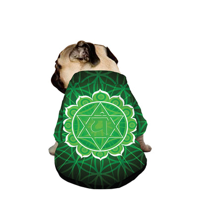 Anahata Chakra Spiritual Print Dog Zip Up Jacket