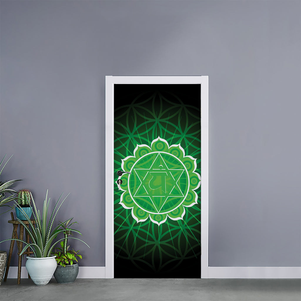 Anahata Chakra Spiritual Print Door Sticker
