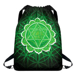 Anahata Chakra Spiritual Print Drawstring Backpack