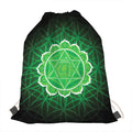 Anahata Chakra Spiritual Print Drawstring Bag