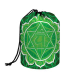 Anahata Chakra Spiritual Print Drawstring Makeup Bag