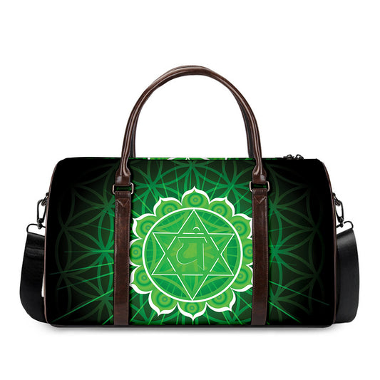 Anahata Chakra Spiritual Print Duffle Bag