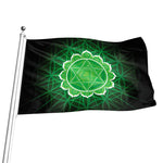 Anahata Chakra Spiritual Print Flag
