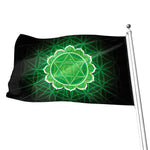 Anahata Chakra Spiritual Print Flag