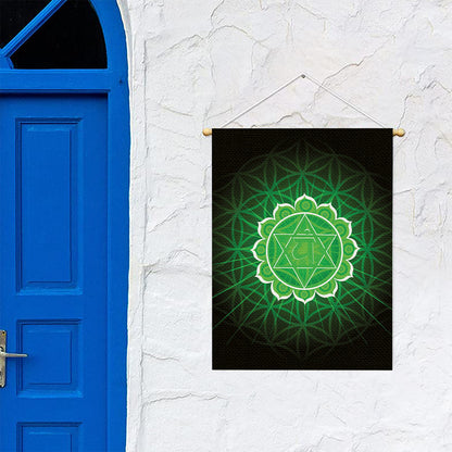 Anahata Chakra Spiritual Print Garden Flag