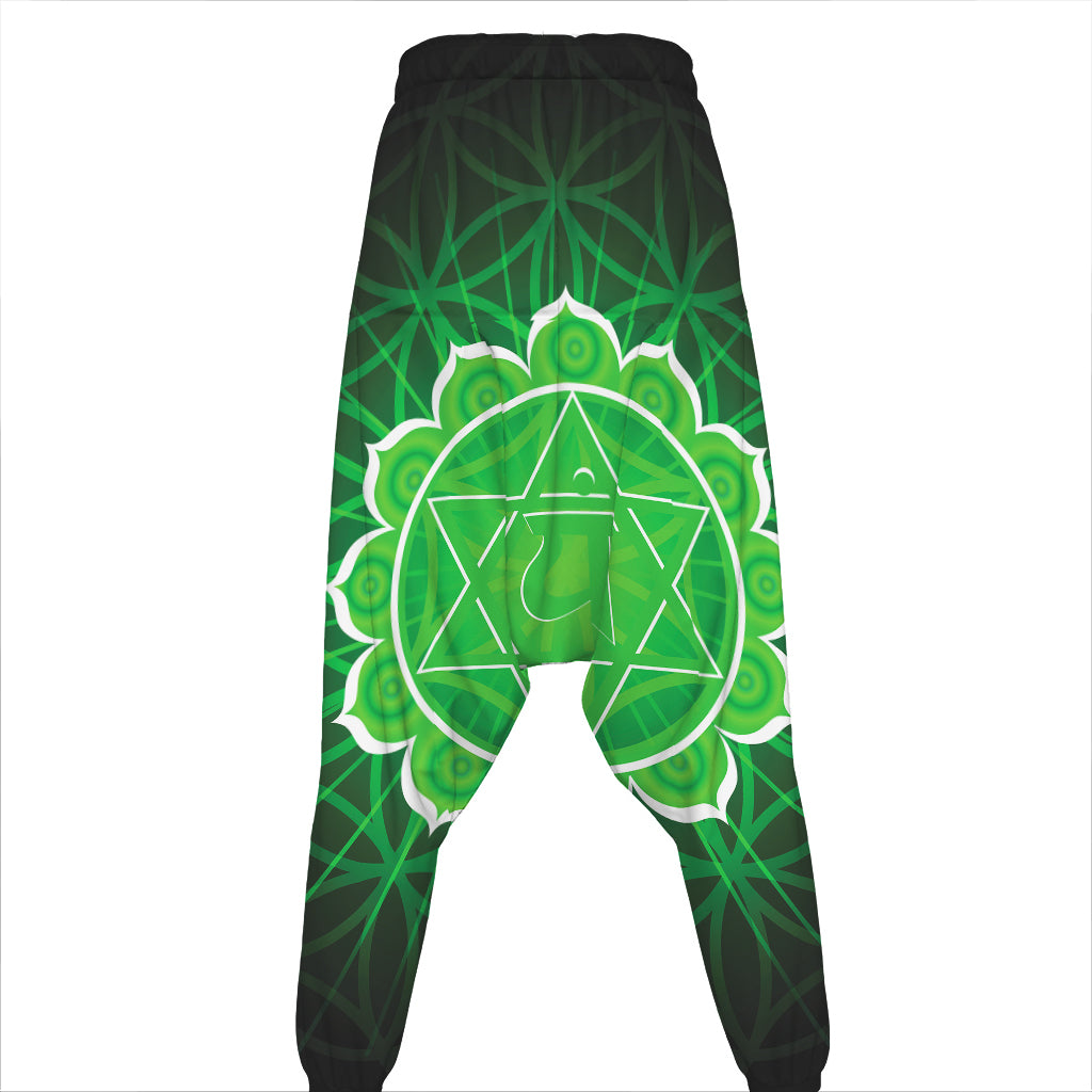 Anahata Chakra Spiritual Print Hammer Pants