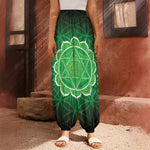 Anahata Chakra Spiritual Print Harem Pants