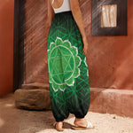 Anahata Chakra Spiritual Print Harem Pants