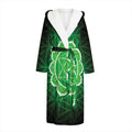 Anahata Chakra Spiritual Print Hooded Bathrobe