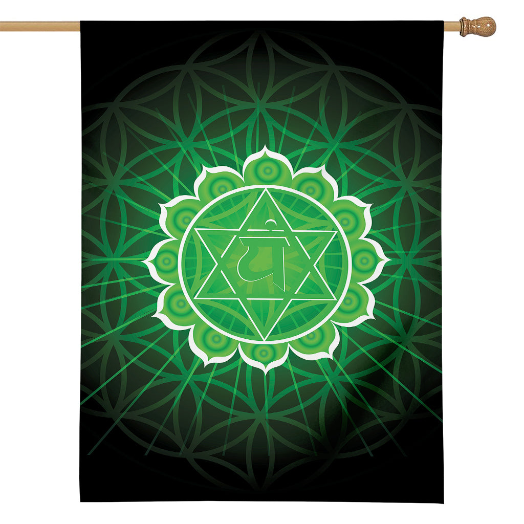 Anahata Chakra Spiritual Print House Flag