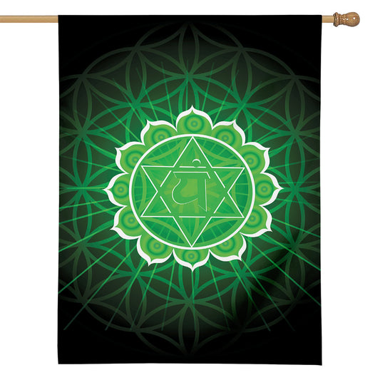 Anahata Chakra Spiritual Print House Flag