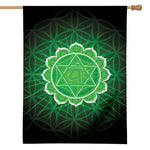 Anahata Chakra Spiritual Print House Flag