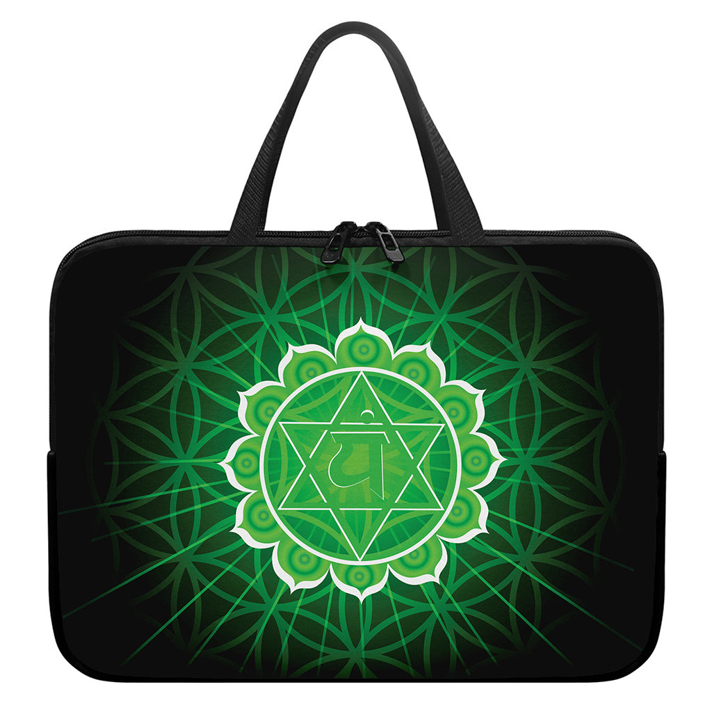 Anahata Chakra Spiritual Print Laptop Sleeve With Handle