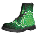 Anahata Chakra Spiritual Print Lace-Up Boots