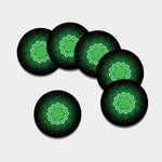 Anahata Chakra Spiritual Print Leather Coaster Set