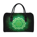 Anahata Chakra Spiritual Print Leather Duffel Bag