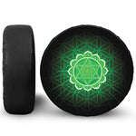 Anahata Chakra Spiritual Print Leather Spare Tire Cover
