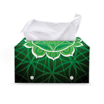 Anahata Chakra Spiritual Print Leather Tissue Box Cover