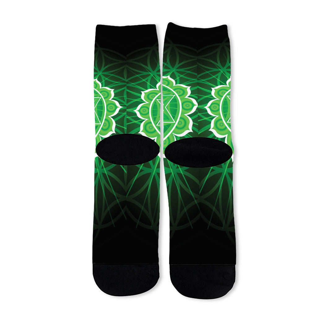 Anahata Chakra Spiritual Print Long Socks