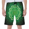 Anahata Chakra Spiritual Print Men's Beach Shorts