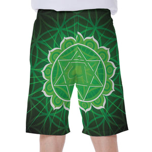 Anahata Chakra Spiritual Print Men's Beach Shorts