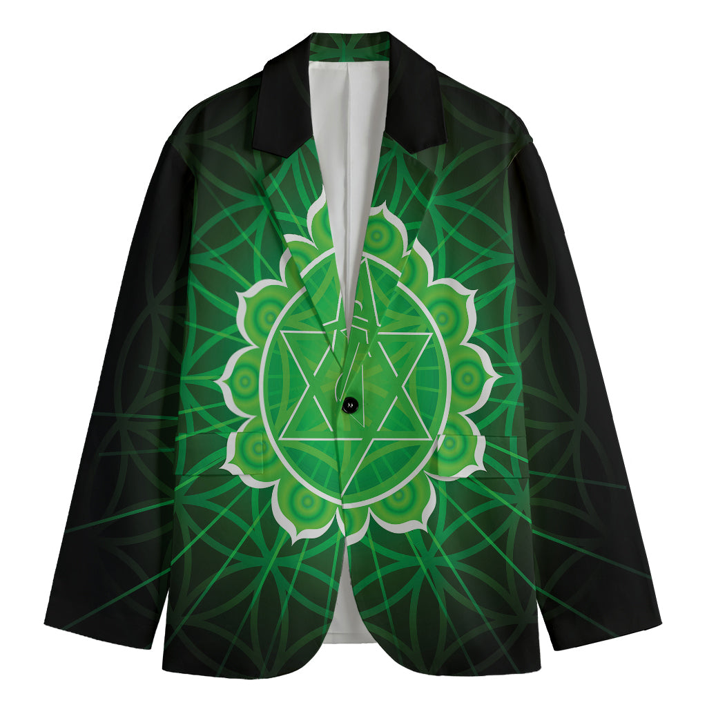 Anahata Chakra Spiritual Print Men's Blazer