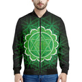Anahata Chakra Spiritual Print Men's Bomber Jacket