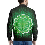 Anahata Chakra Spiritual Print Men's Bomber Jacket