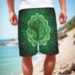 Anahata Chakra Spiritual Print Men's Cargo Shorts