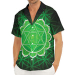 Anahata Chakra Spiritual Print Men's Deep V-Neck Shirt