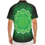 Anahata Chakra Spiritual Print Men's Deep V-Neck Shirt