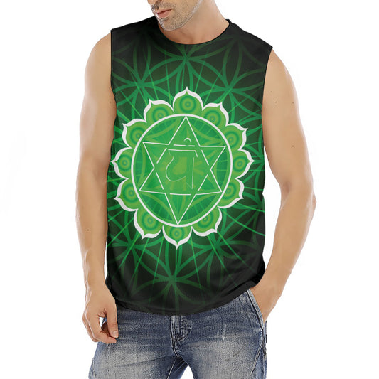 Anahata Chakra Spiritual Print Men's Fitness Tank Top
