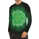 Anahata Chakra Spiritual Print Men's Long Sleeve Rash Guard