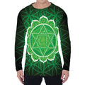 Anahata Chakra Spiritual Print Men's Long Sleeve T-Shirt